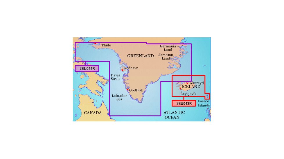 Garmin On The Water GPS Cartography BlueChart g2: Greenland &amp; Iceland Regular Map w/ Free S&amp;H
