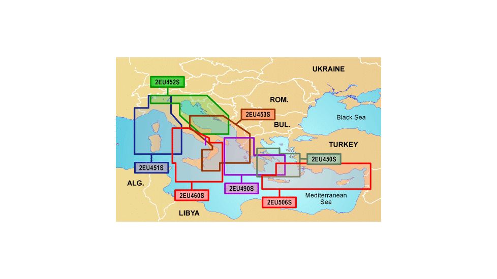 Garmin On The Water GPS Cartography BlueChart g2: Mediterranean Small Map w/ Free S&amp;H