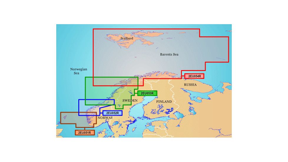 Garmin On The Water GPS Cartography BlueChart g2: Nordic Countries Regular North Map w/ Free S&amp;H