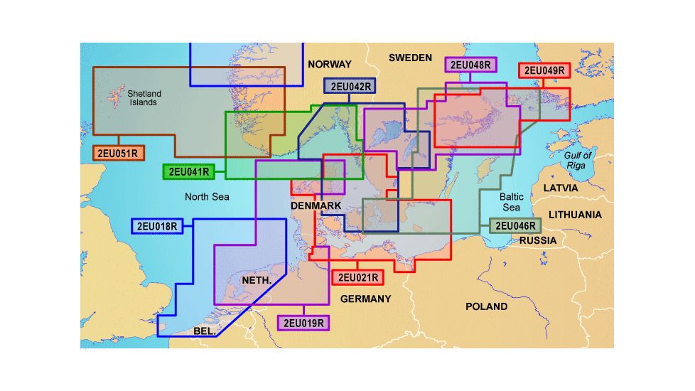 Garmin On The Water GPS Cartography BlueChart g2: Nordic Countries Regular South Map w/ Free S&amp;H