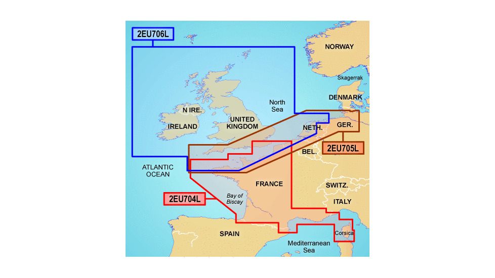 Garmin On The Water GPS Cartography BlueChart g2: UK/Ireland/France Large Map w/ Free S&amp;H