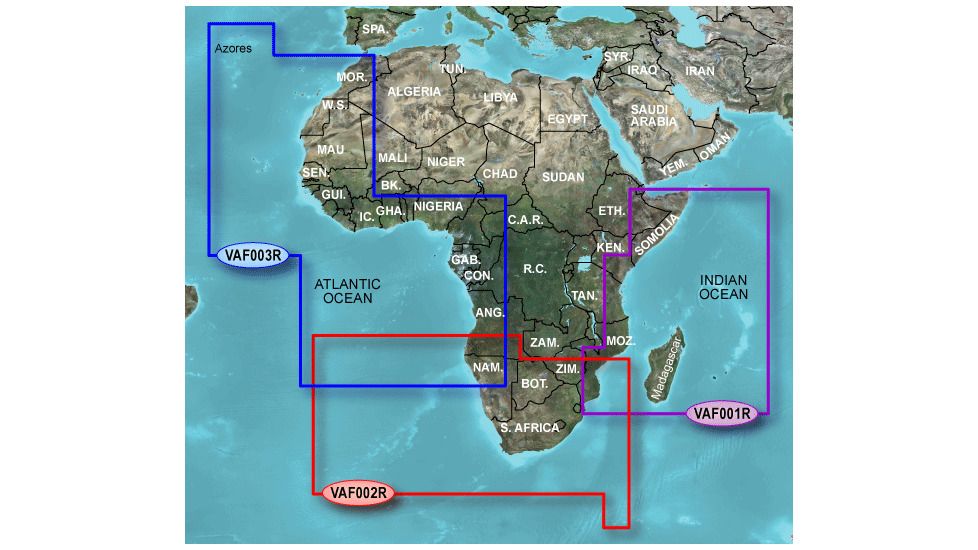 Garmin On The Water GPS Cartography BlueChart g2 Vision: Africa Regular Map w/ Free S&amp;H