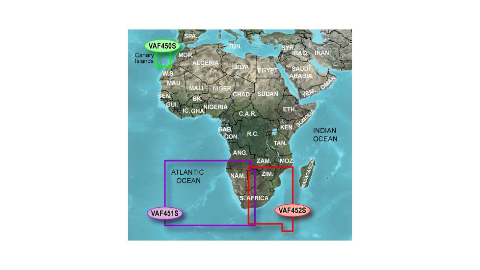 Garmin On The Water GPS Cartography BlueChart g2 Vision: Africa Small Map w/ Free S&amp;H