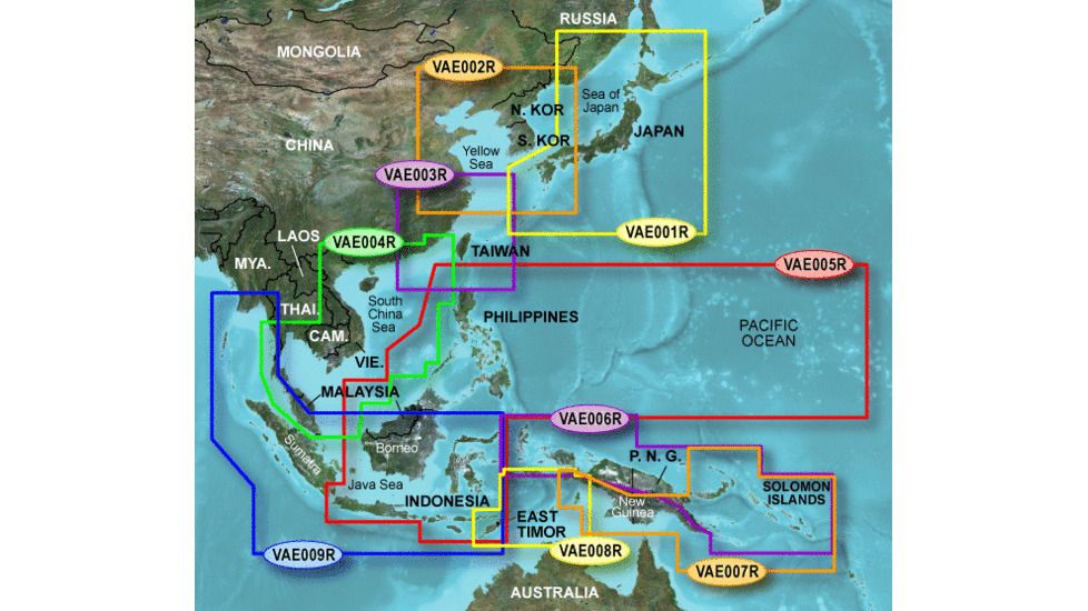 Garmin On The Water GPS Cartography BlueChart g2 Vision: Asia East Map w/ Free S&H