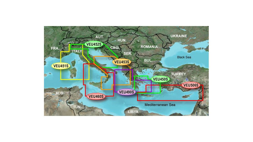 Garmin On The Water GPS Cartography BlueChart g2 Vision: Mediterranean Small Map w/ Free S&amp;H