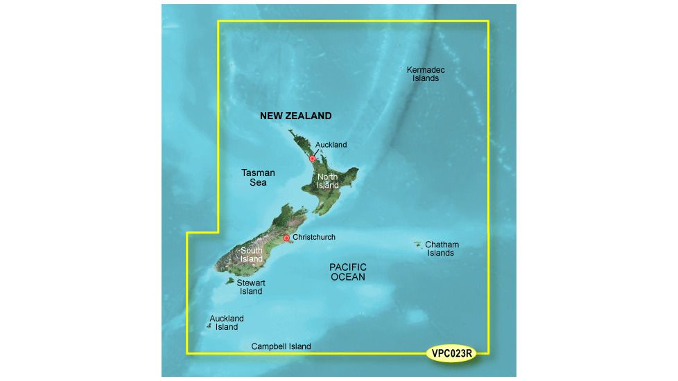 Garmin On The Water GPS Cartography BlueChart g2 Vision: New Zealand Regular Map 010-C0757-00 w/ Free S&amp;H