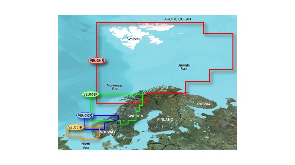 Garmin On The Water GPS Cartography BlueChart g2 Vision: Nordic Countries Regular North Map w/ Free S&amp;H