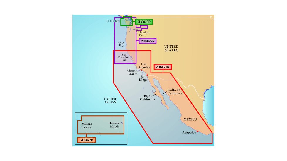 Garmin On The Water GPS Cartography BlueChart g2: West Coast Regular (including Hawaii) Map w/ Free S&amp;H