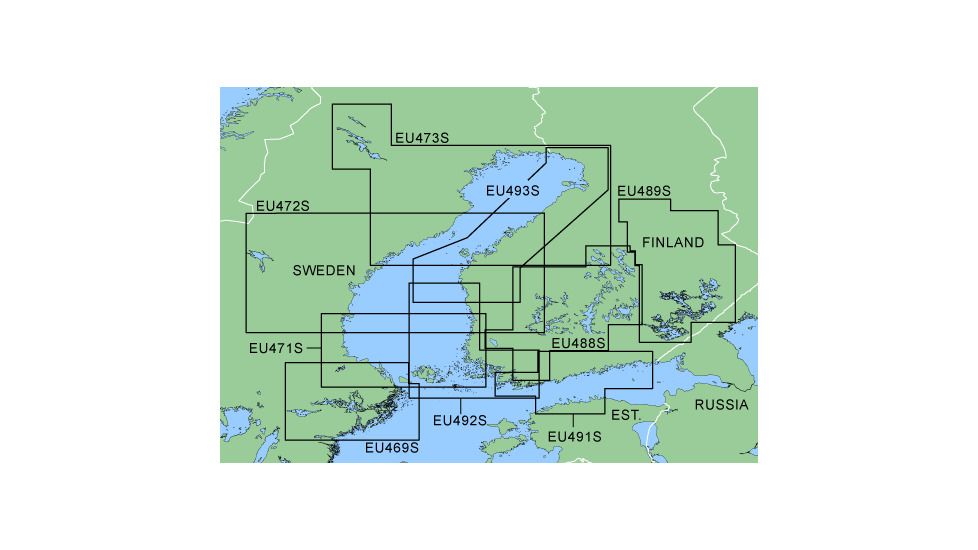 Garmin On The Water GPS Cartography BlueChart: North Nordic Countries Small Map w/ Free S&amp;H