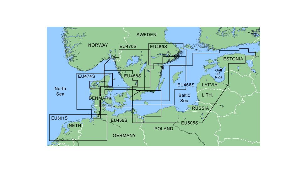 Garmin On The Water GPS Cartography BlueChart: South Nordic Countries Small Map w/ Free S&amp;H
