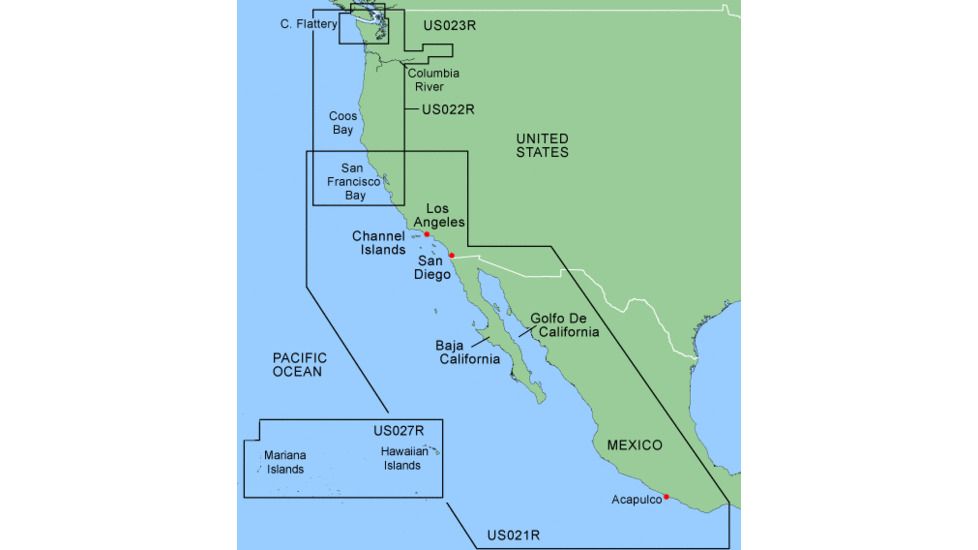 Garmin On The Water GPS Cartography BlueChart: West Coast Regular (including Hawaii) Map w/ Free S&amp;H