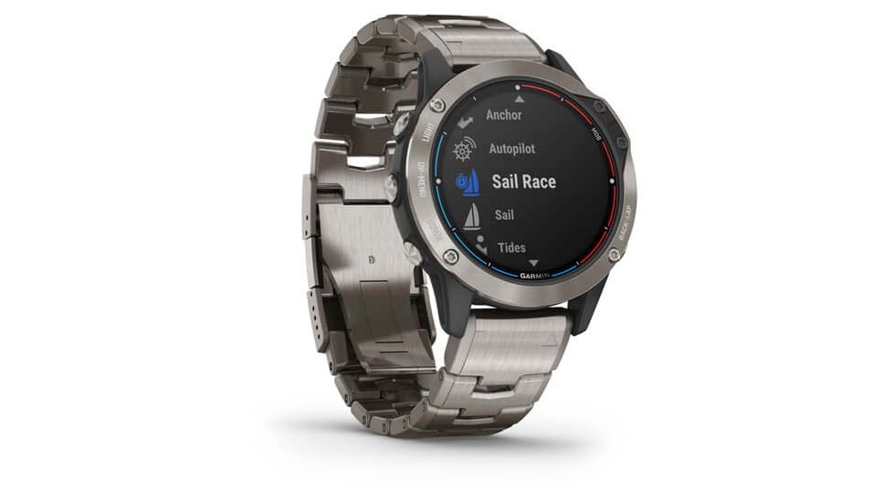 Garmin Quatix 6 Titanium Watch 47mm - Sapphire Edtion, w/ Ti Band, Gray, 010-02158-94