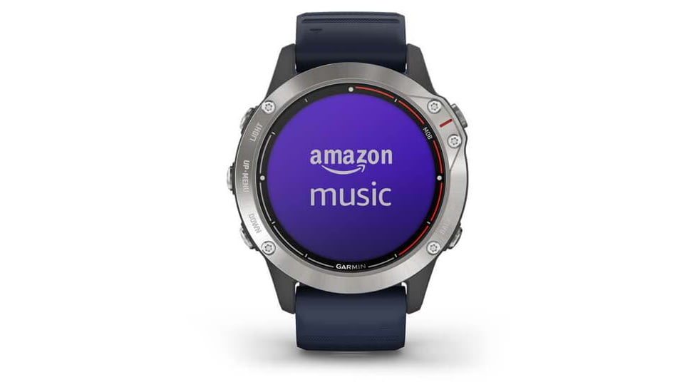 Garmin Quatix 6 Watch 47mm, w/Captain Blue Band, Gray, 010-02158-90