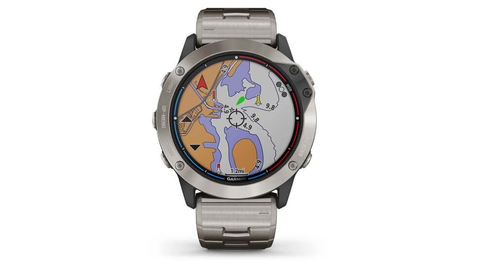 Garmin Quatix 6X Solar 51mm, Titanium w/Ti Band, Gray, 010-02157-30