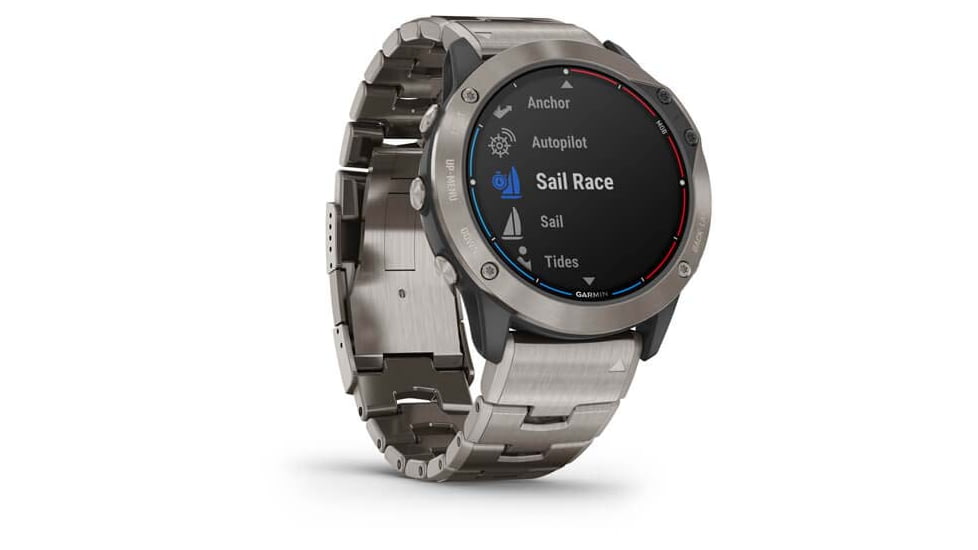 Garmin Quatix 6X Solar 51mm, Titanium w/Ti Band, Gray, 010-02157-30