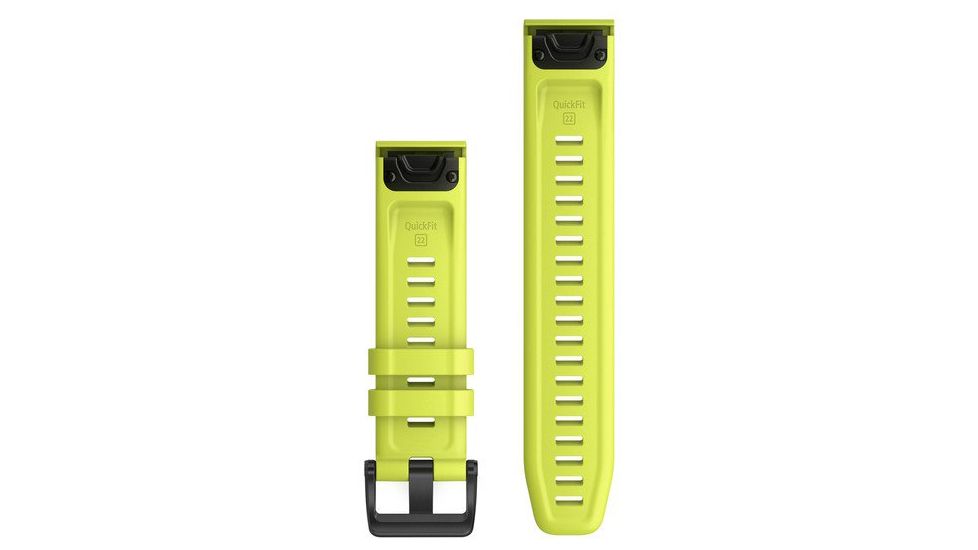 Garmin Quick Fit 22 Watch Band, Amp Yellow Silicone, 22 mm, 010-12863-04
