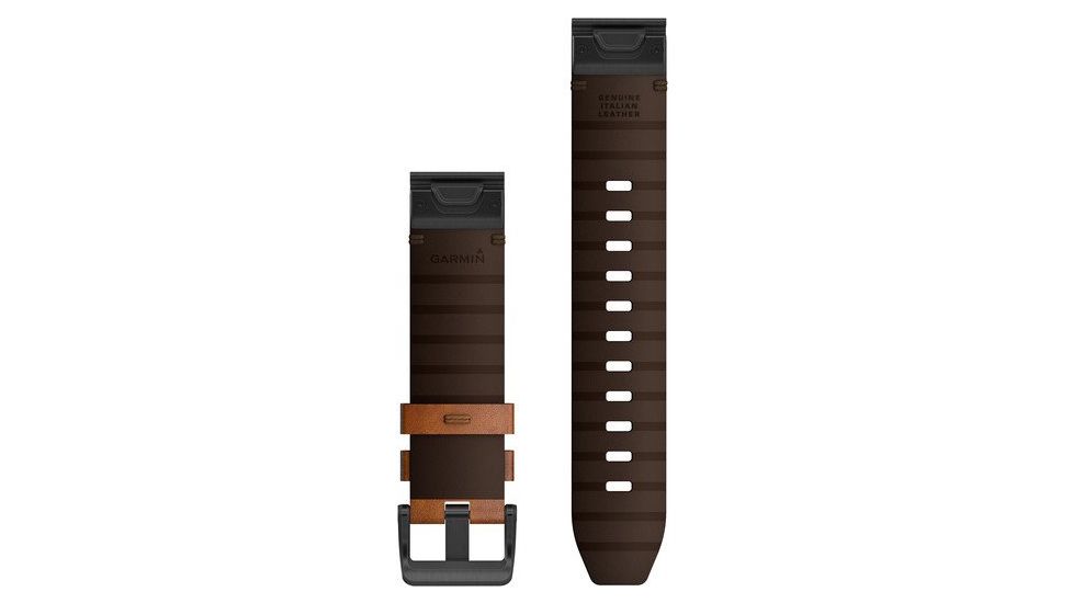 Garmin Quick Fit 22 Watch Band, Chestnut Leather, 22 mm, 010-12863-05