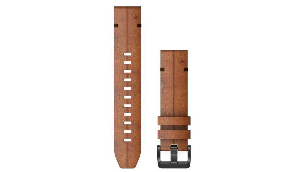 Garmin Quick Fit 22 Watch Band, Chestnut Leather, 22 mm, 010-12863-05