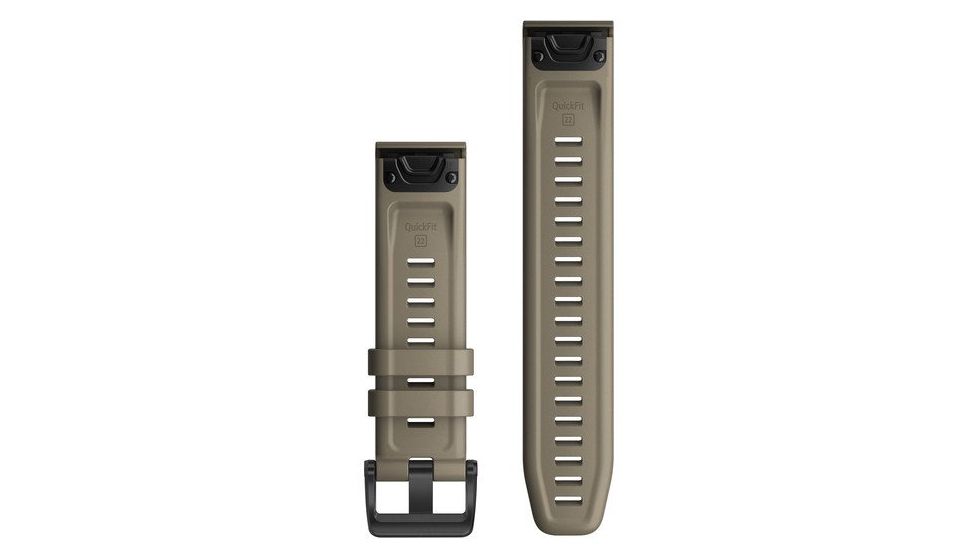 Garmin Quick Fit 22 Watch Band, Dark Sandstone Silicone, 22 mm, 010-12863-02