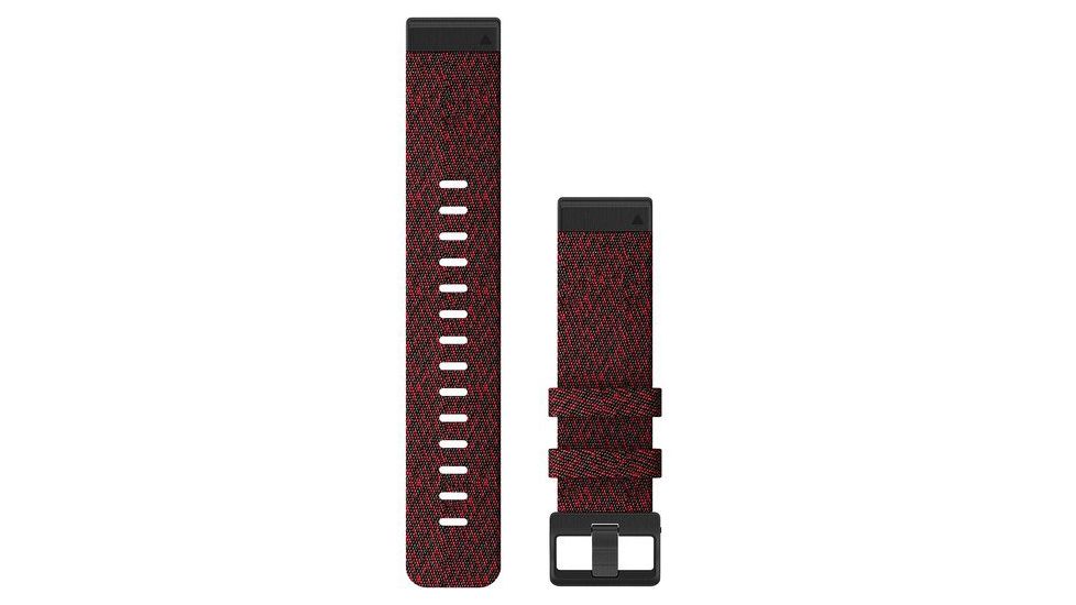 Garmin Quick Fit 22 Watch Band, Heathered Red Nylon, 22 mm, 010-12863-06