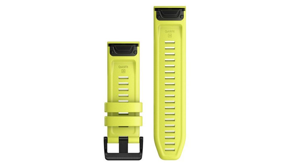 Garmin Quick Fit 26 Watch Band, Amp Yellow Silicone, 26 mm, 010-12864-04