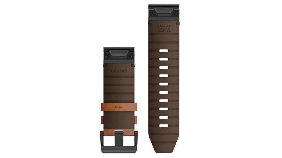 Garmin Quick Fit 26 Watch Band, Chestnut Leather, 26 mm, 010-12864-05