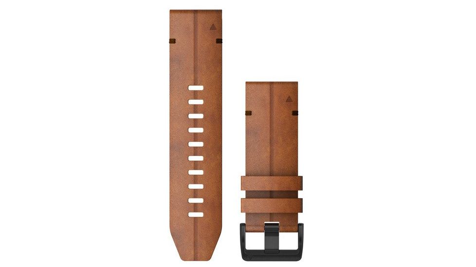 Garmin Quick Fit 26 Watch Band, Chestnut Leather, 26 mm, 010-12864-05