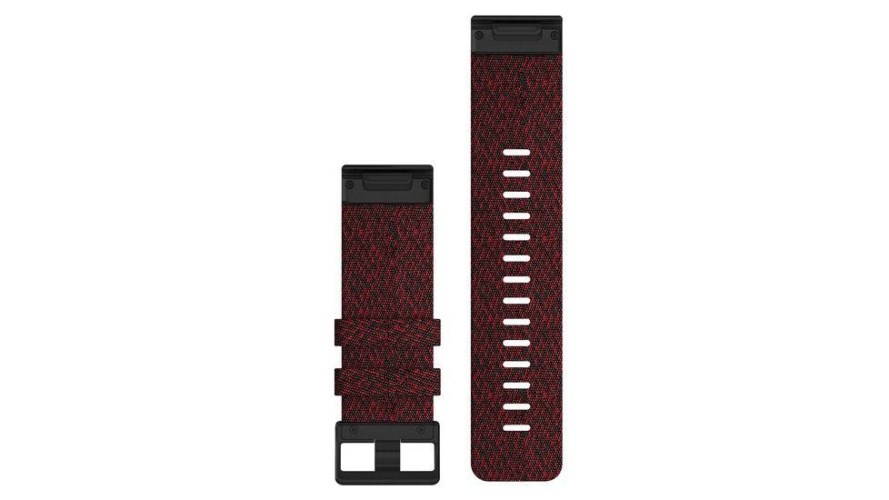Garmin Quick Fit 26 Watch Band, Heathered Red Nylon, 26 mm, 010-12864-06
