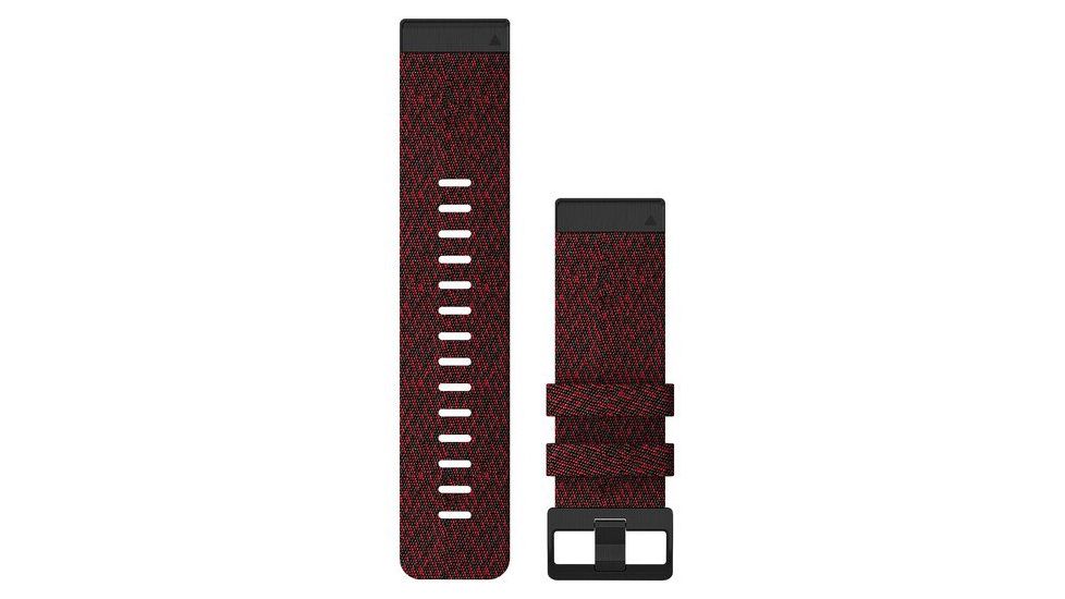 Garmin Quick Fit 26 Watch Band, Heathered Red Nylon, 26 mm, 010-12864-06