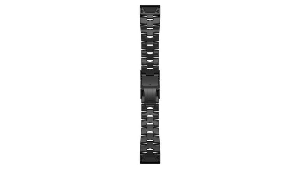Garmin Quick Fit 26 Watch Band, Vented Titanium Bracelet with Carbon Gray DLC, 26 mm, 010-12864-09