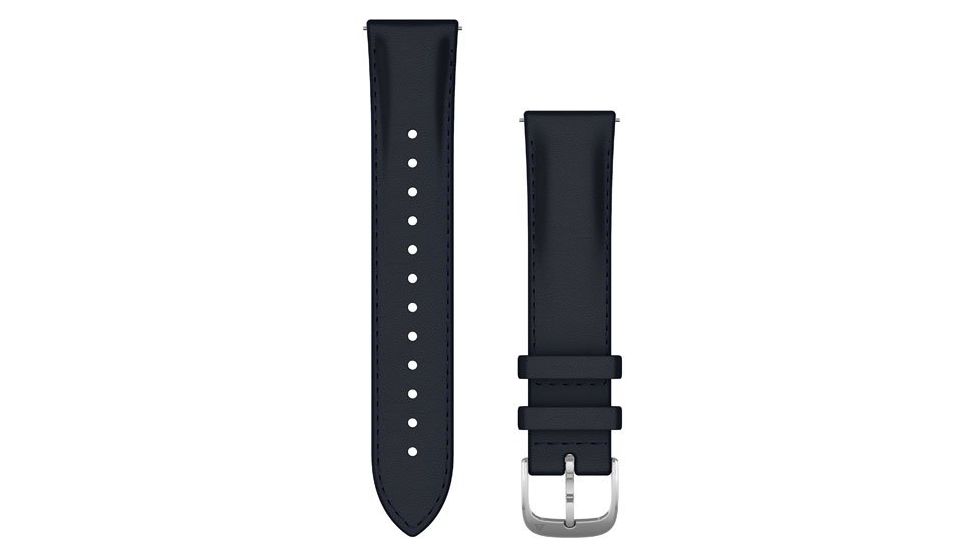 Garmin Quick Release Band, 20 mm, Navy Italian Leather w/Silver Hardware, 010-12924-20