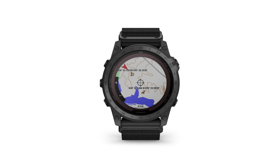 Garmin Tactix 7 Pro Ballistics Edition Solar-Powered Tactical GPS Watches with Applied Ballistics and Nylon Band, Black, 010-02704-20