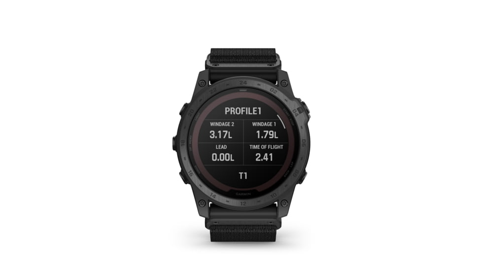 Garmin Tactix 7 Pro Ballistics Edition Solar-Powered Tactical GPS Watches with Applied Ballistics and Nylon Band, Black, 010-02704-20