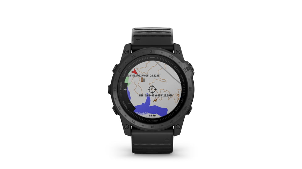Garmin Tactix 7 Standart Edition Premium Tactical GPS Watches with Silicone Band, Black, 010-02704-00