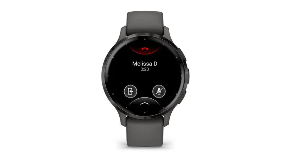 Garmin Venu 3S Watch, Slate Stainless Steel Bezel w/ Pebble Gray Case and Silicone Band, 010-02785-00