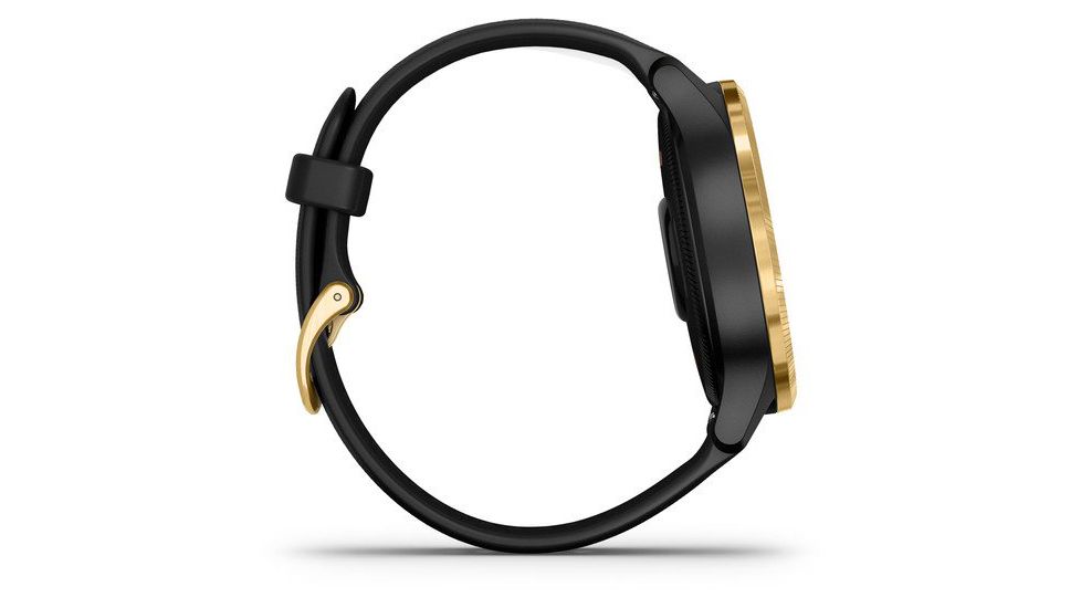Garmin Venu GPS Smartwatch, Black/Gold, 010-02173-31