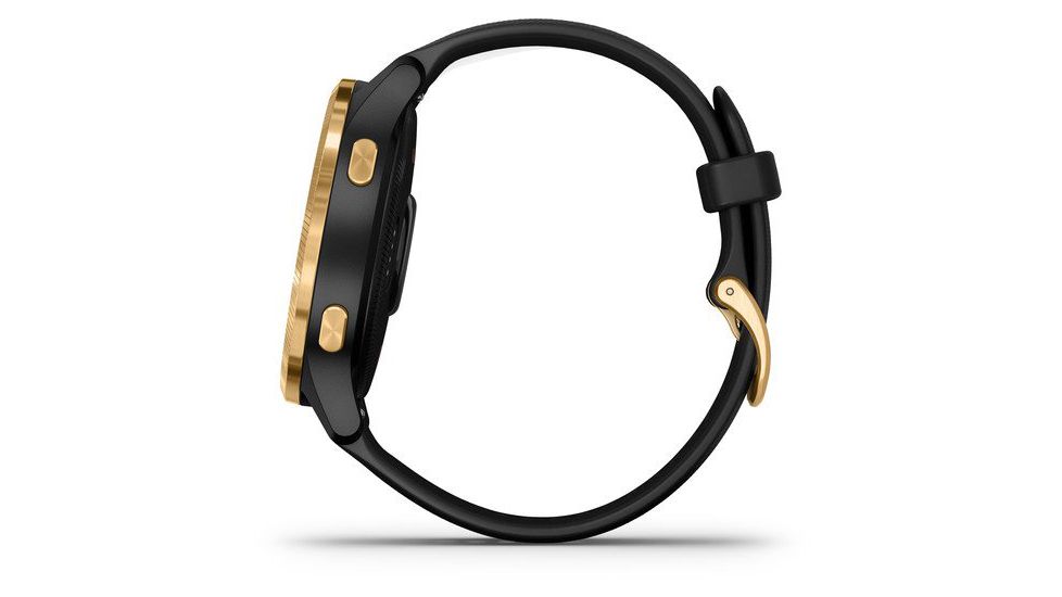 Garmin Venu GPS Smartwatch, Black/Gold, 010-02173-31