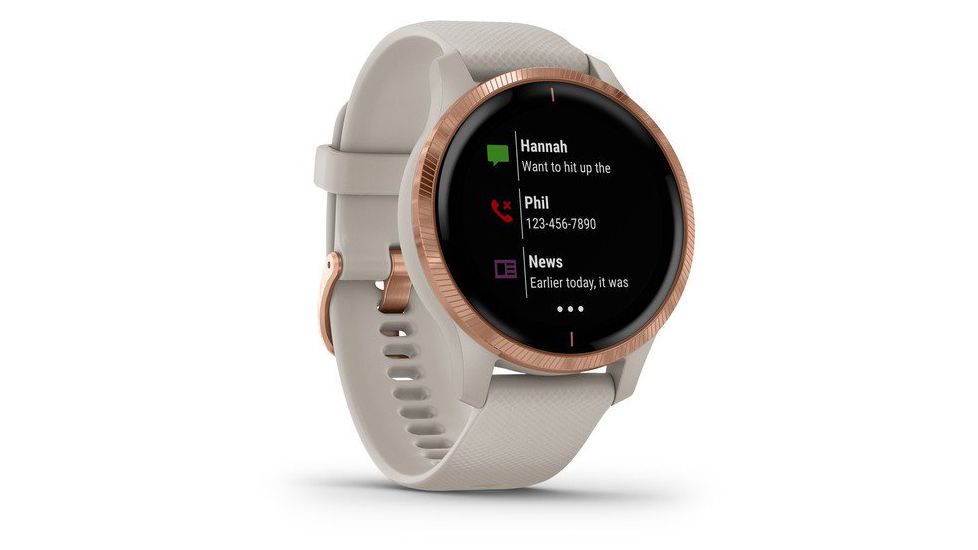 Garmin Venu GPS Smartwatch, Light Sand/Rose Gold, 010-02173-21