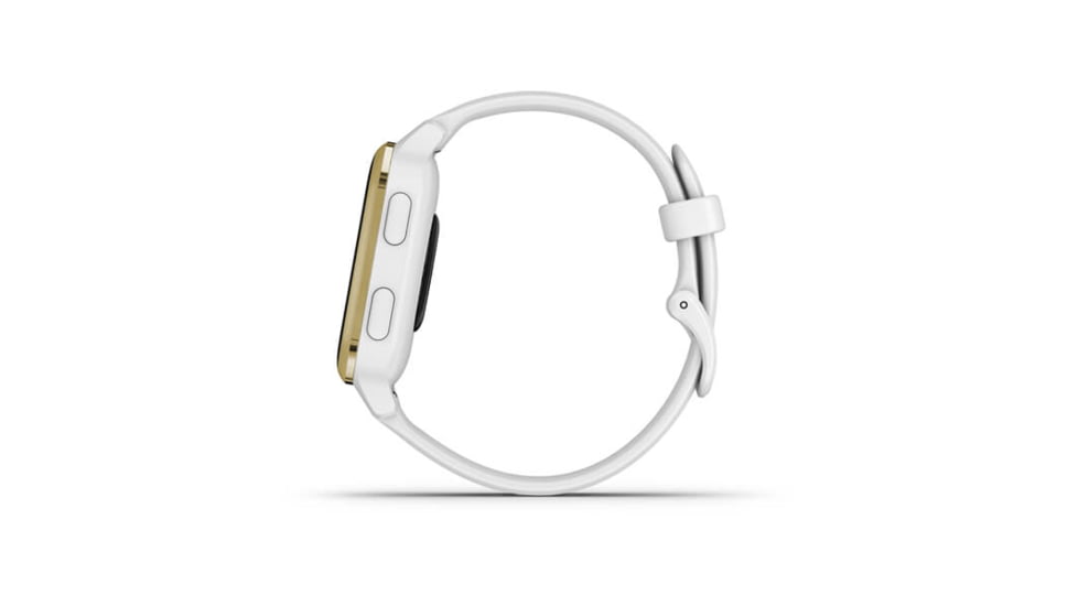 Garmin Venu SQ GPS Smartwatch, Light Gold Aluminum Bezel with White Case and Silicone Band, 010-02427-01
