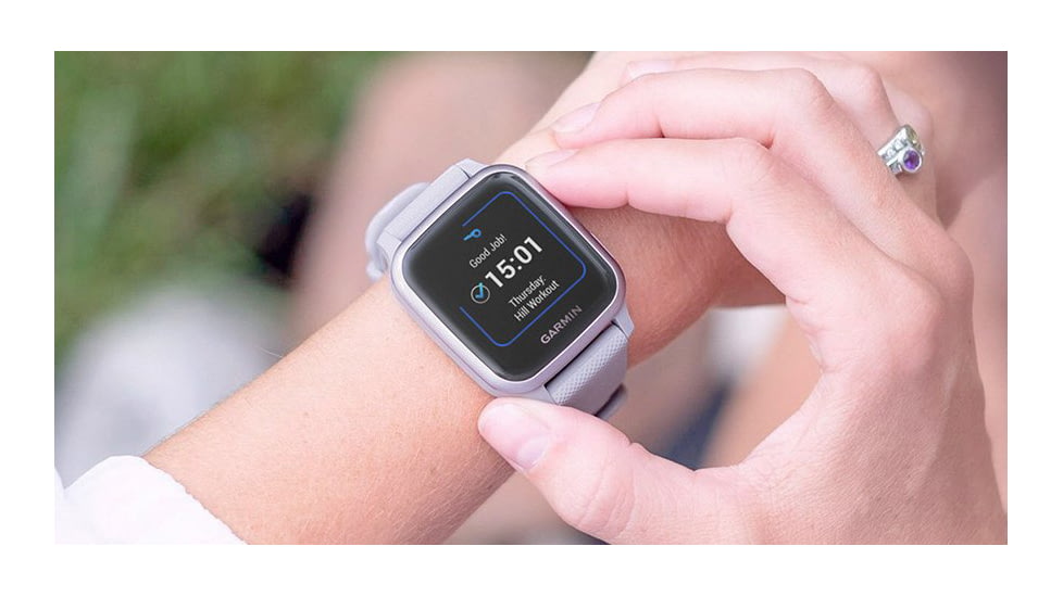 Garmin Venu SQ GPS Smartwatch, Metallic Orchid Aluminum Bezel with Orchid Case and Silicone Band, 010-02427-02