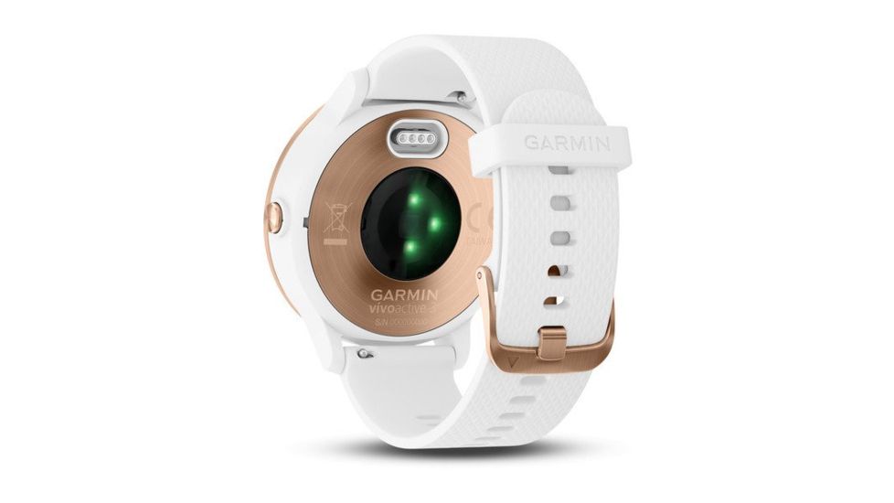 Garmin Vivoactive 3, English Only, Silicone, White/Rose Gold 010-01769-09