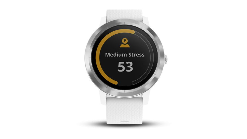 Garmin Vivoactive 3, English Only, Silicone, White/White/Stainless Steel 010-01769-21