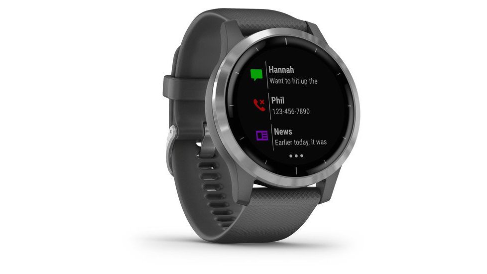 Garmin Vivoactive 4 GPS Smartwatch, Shadow Gray/Silver, 010-02174-01