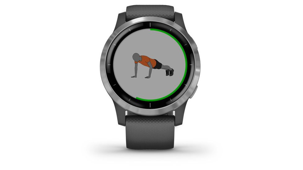 Garmin Vivoactive 4 GPS Smartwatch, Shadow Gray/Silver, 010-02174-01