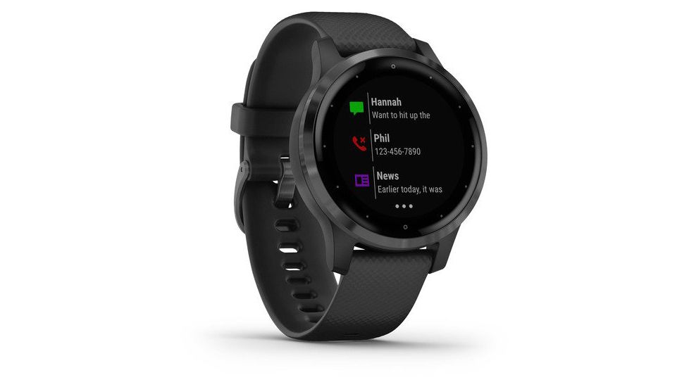 Garmin Vivoactive 4S GPS Smartwatch, Black/Slate, 010-02172-11