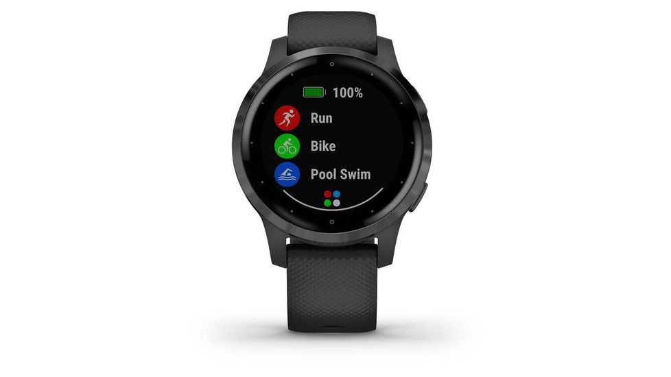 Garmin Vivoactive 4S GPS Smartwatch, Black/Slate, 010-02172-11