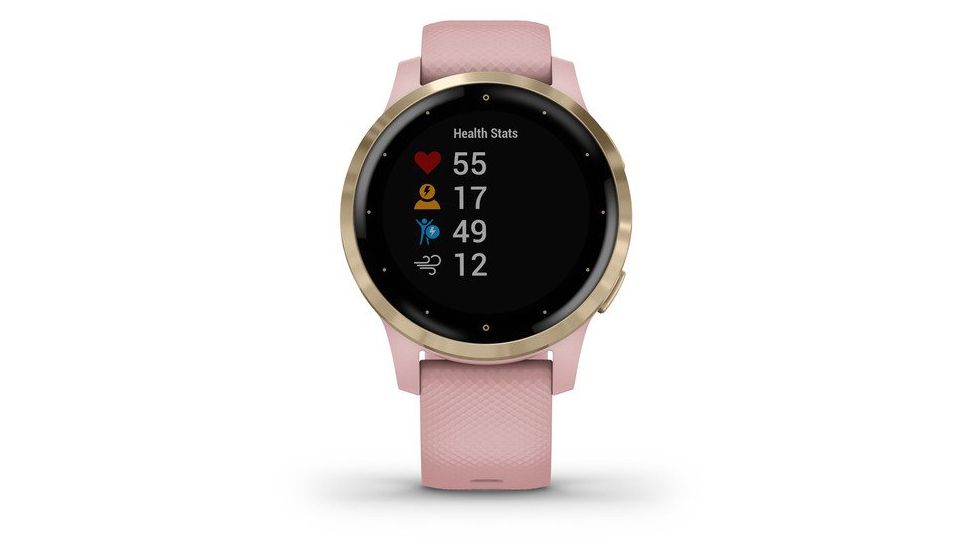Garmin Vivoactive 4S GPS Smartwatch, Dust Rose/Light Gold, 010-02172-31
