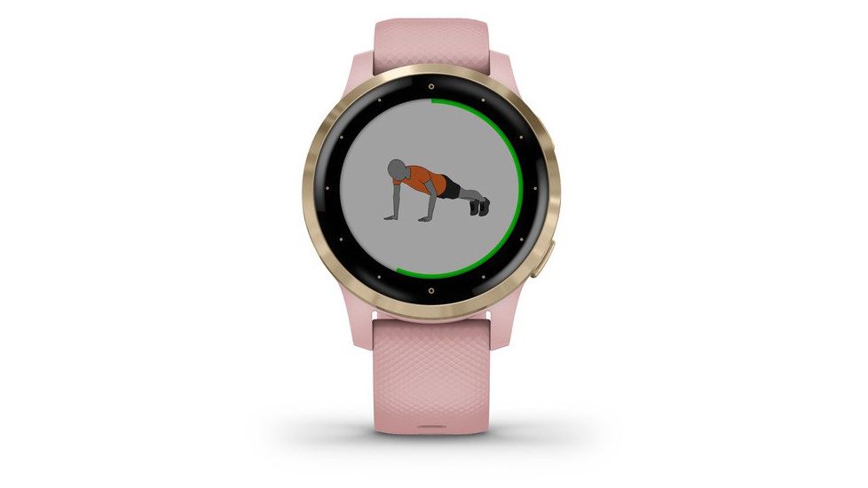 Garmin Vivoactive 4S GPS Smartwatch, Dust Rose/Light Gold, 010-02172-31