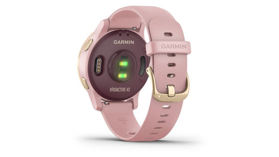 Garmin Vivoactive 4S GPS Smartwatch, Dust Rose/Light Gold, 010-02172-31