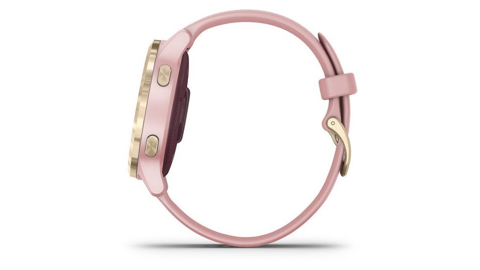 Garmin Vivoactive 4S GPS Smartwatch, Dust Rose/Light Gold, 010-02172-31